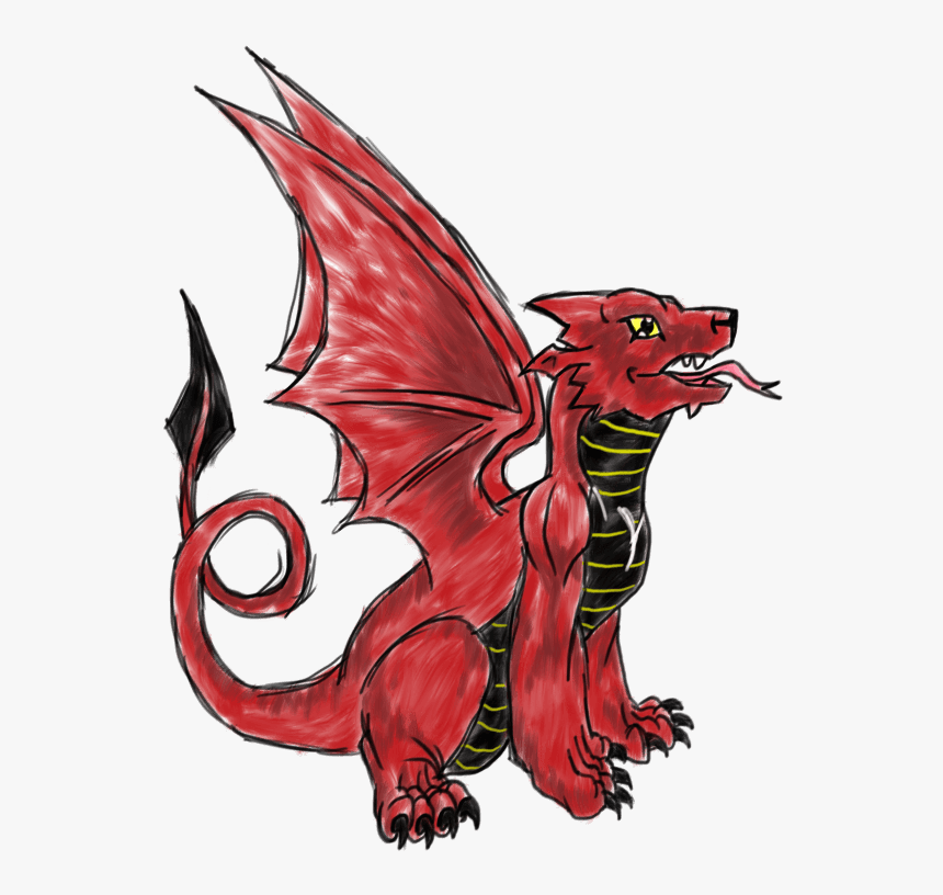 The Welsh Dragon - Illustration, HD Png Download