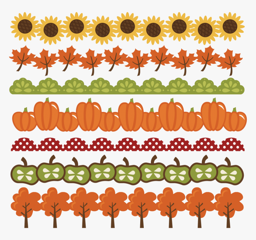 Borders Png - Cute Fall Border Clipart, Transparent Png