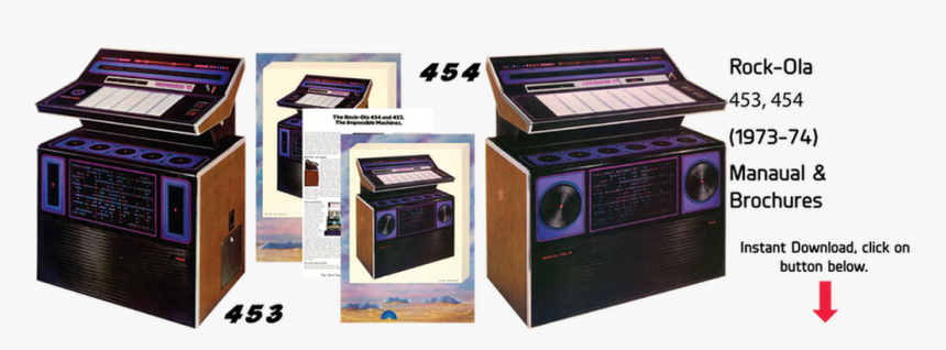 Rock Ola 453, Rock Ola 454 Manuals & Brochure - 1984 Rockola 454, HD Png Download