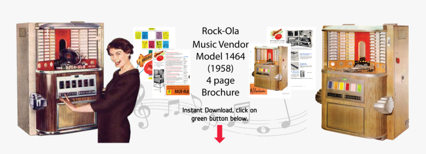 Rock-ola Music Vendor Model 1464 4 Page Brochure - Flyer, HD Png Download