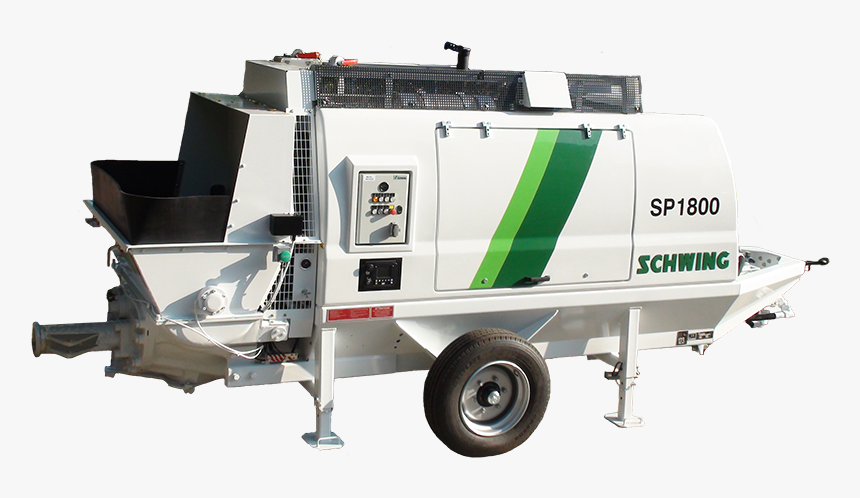 Trailer Mounted Concrete Pump - Schwing Stetter Sp 1800, HD Png Download