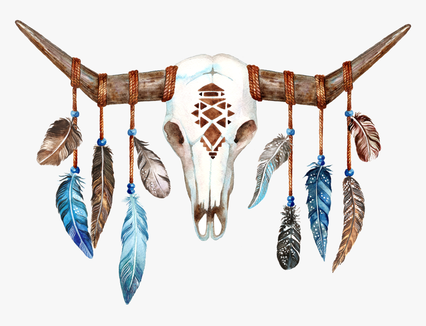 Sheep Skull Boho-chic Bull Longhorn Texas Clipart, HD Png Download