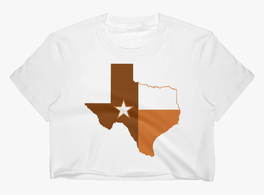 Austin State Of Texas Flag Women S Crop Top - Texas State With Flag Inside, HD Png Download