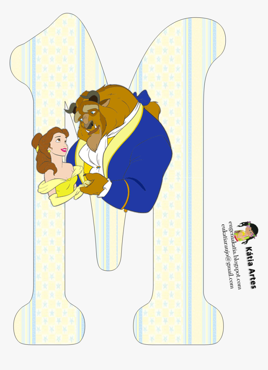Alfabeto Disney, Milena, Beauty And The Beast, Alphabet, - Bella E La Bestia, HD Png Download