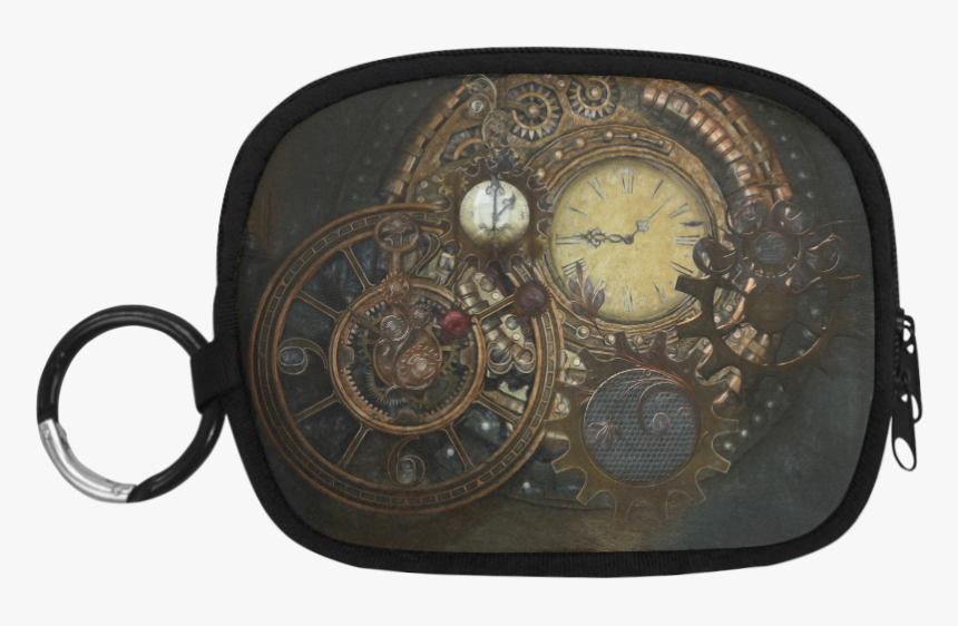 Painting Steampunk Clocks And Gears Coin Purse - Handbag, HD Png Download