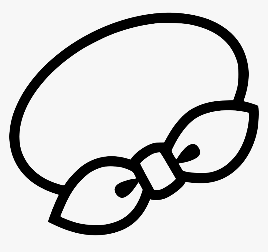 Hair Band - Hair Band Clipart Black And White, HD Png Download