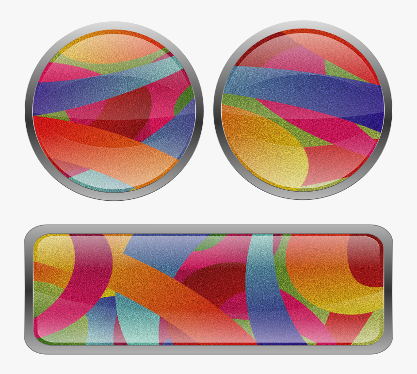 Multicolored Film Grained Buttons - Circle, HD Png Download