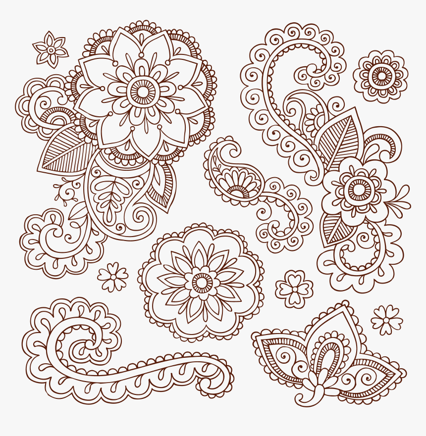 Tattoo Paisley Ham Pattern Material Vector Grain Clipart, HD Png Download