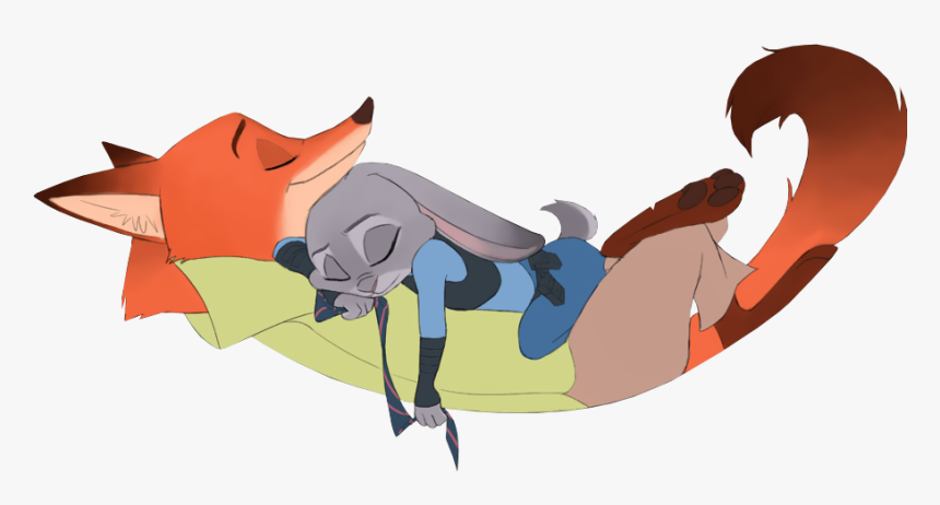 #zootopia #judy #nick #disney #sleeping - Judy And Nick Sleep, HD Png Download