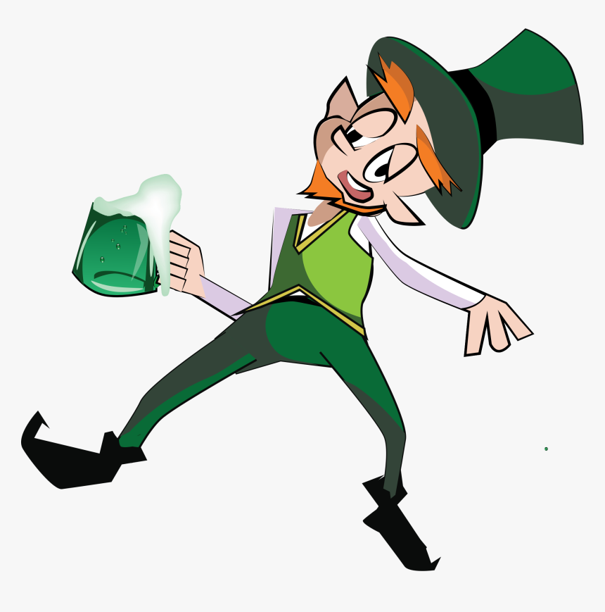 Drunk Leprechaun 2 Clip Arts - Leprechaun And Pot Of Gold Clipart, HD Png Download