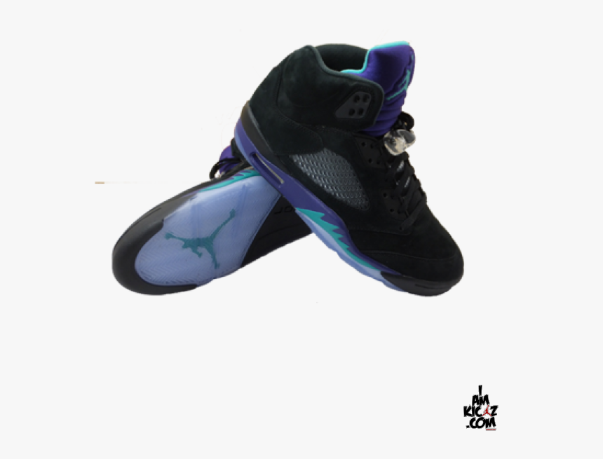 Air Jordan Retro 5 “black Grapes” - Sneakers, HD Png Download