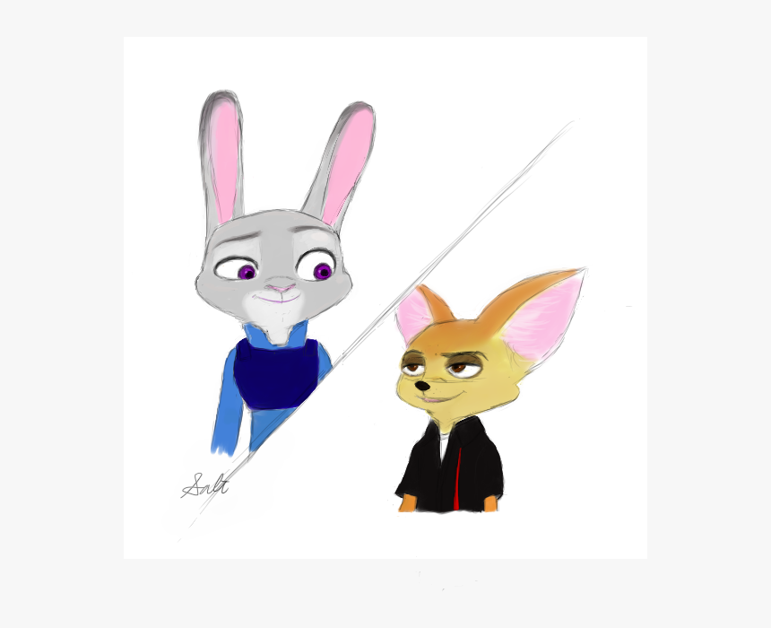 Zootopia Judy&finnick - Cartoon, HD Png Download