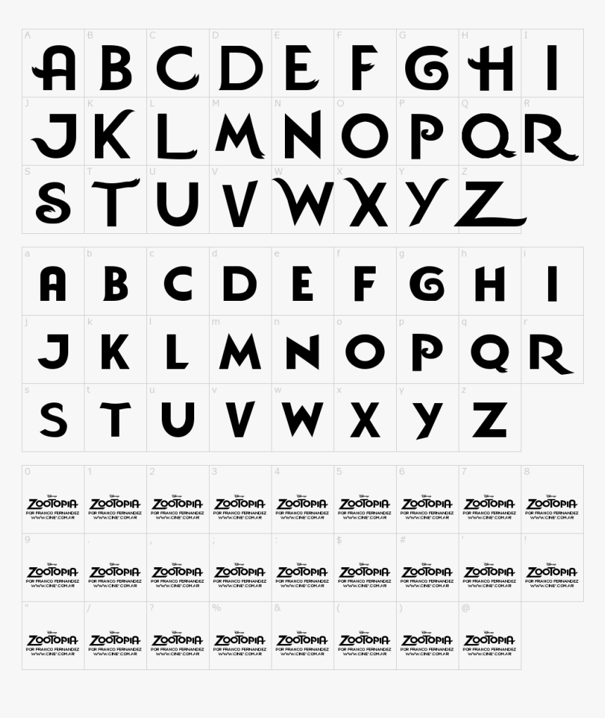 Tipo De Letra De Zootopia, HD Png Download