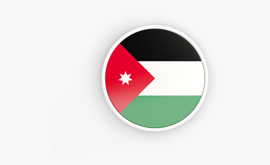 Round Icon With White Frame - Jordan Flag Circle Png, Transparent Png