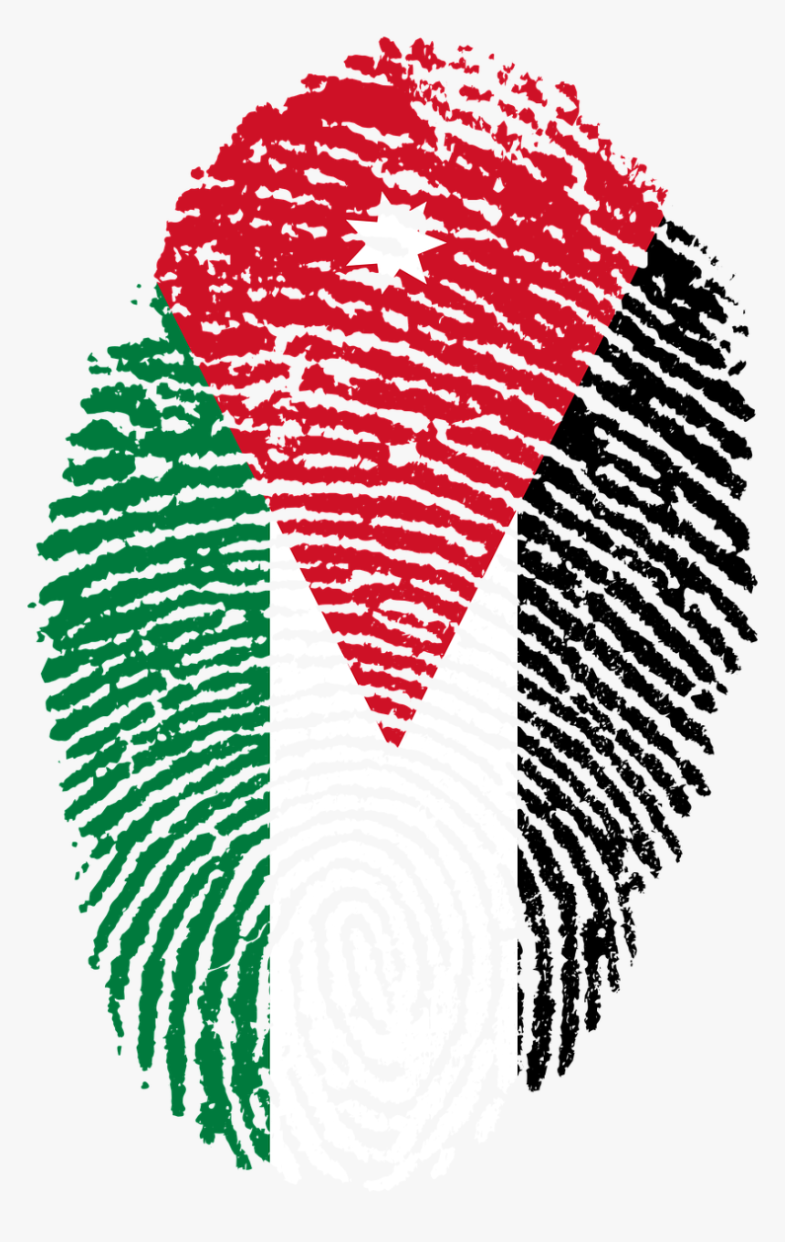 Jordan Flag Fingerprint, HD Png Download