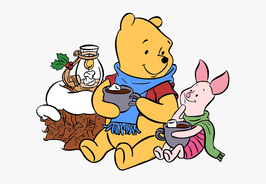 Png Library Hot Coco Clipart - Winnie The Pooh And Piglet Christmas, Transparent Png