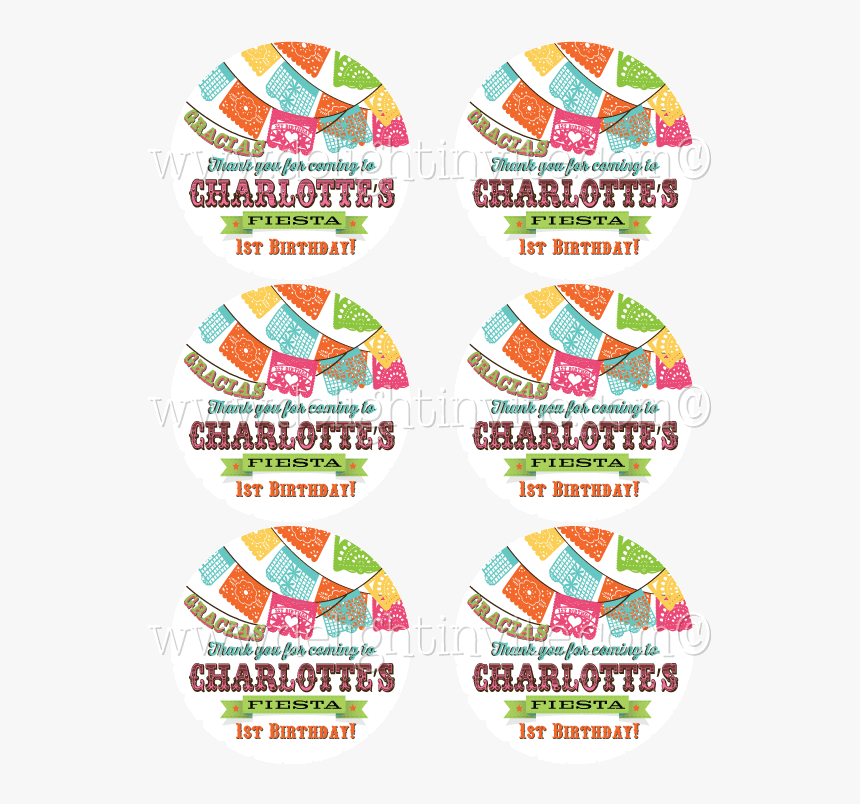 Mexican Fiesta Birthday Invitation Sticker Tag Illustration - Pattern, HD Png Download