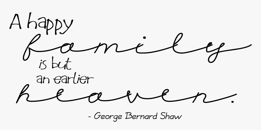 A Happy Family Is But An Earlier Heaven - Family Word Art, HD Png Download