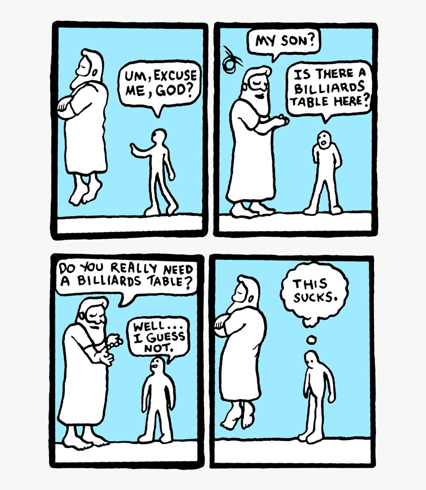Billiards In Heaven - God Billiard Table Comic, HD Png Download