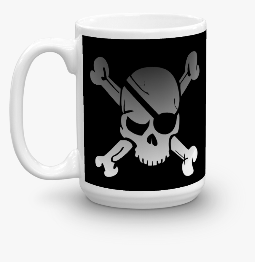Transparent Pirate Skull Png - Bones And Skull Pirate Flag, Png Download