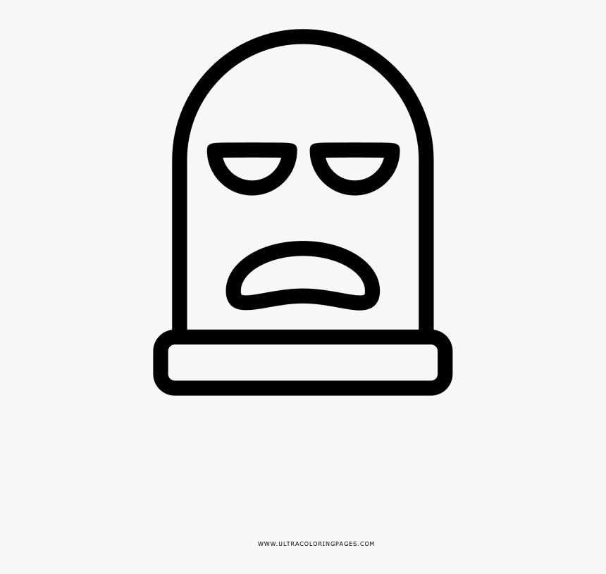 Ski Mask Coloring Page - Ski Mask Outline Transparent, HD Png Download