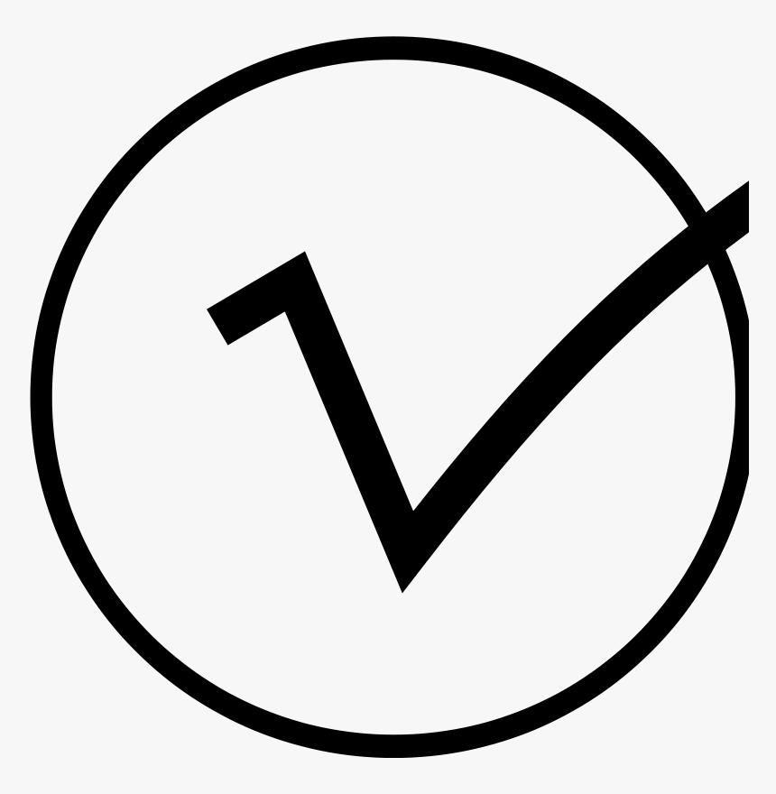 Green Checkmark And Red Minus Clip Art Download - Tick Symbol Clipart Black And White, HD Png Download