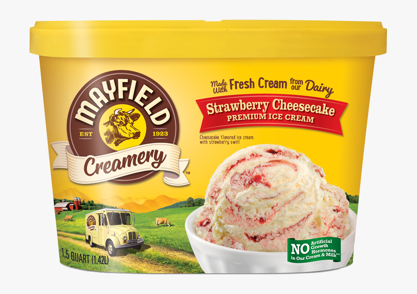 Strawberry Cheesecake - Mayfield Chocolate Ice Cream, HD Png Download