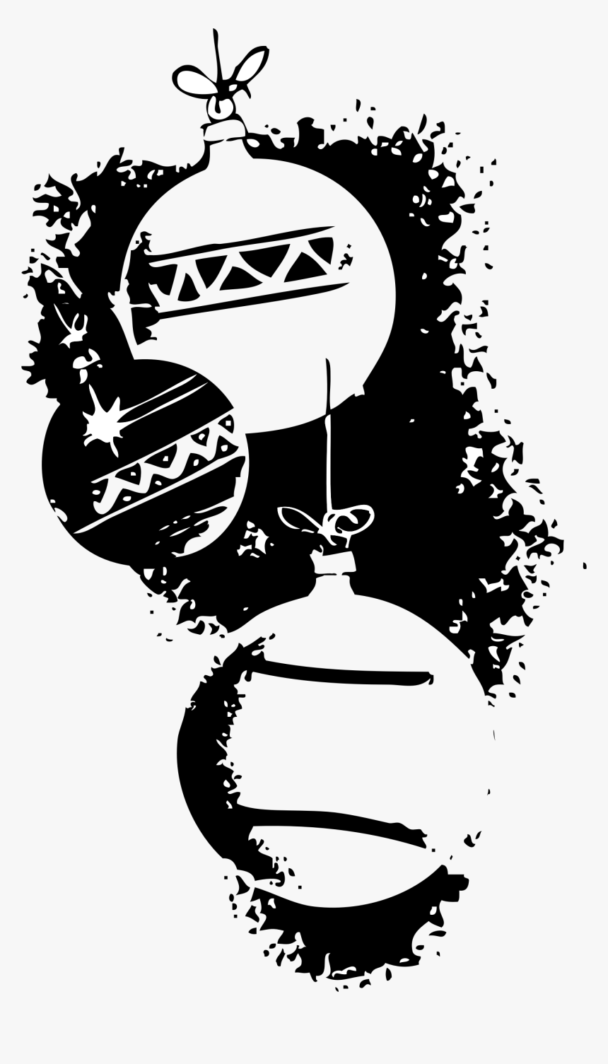 Ornaments Clip Arts - Christmas Black Vector Png, Transparent Png