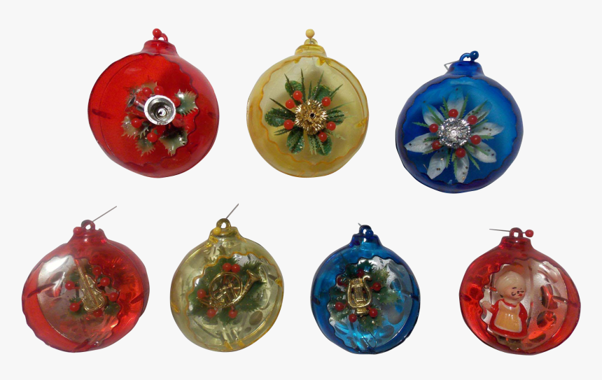 This Vintage Jewelbrite Ornaments, Total Of 7 Ornaments - Christmas Ornament, HD Png Download
