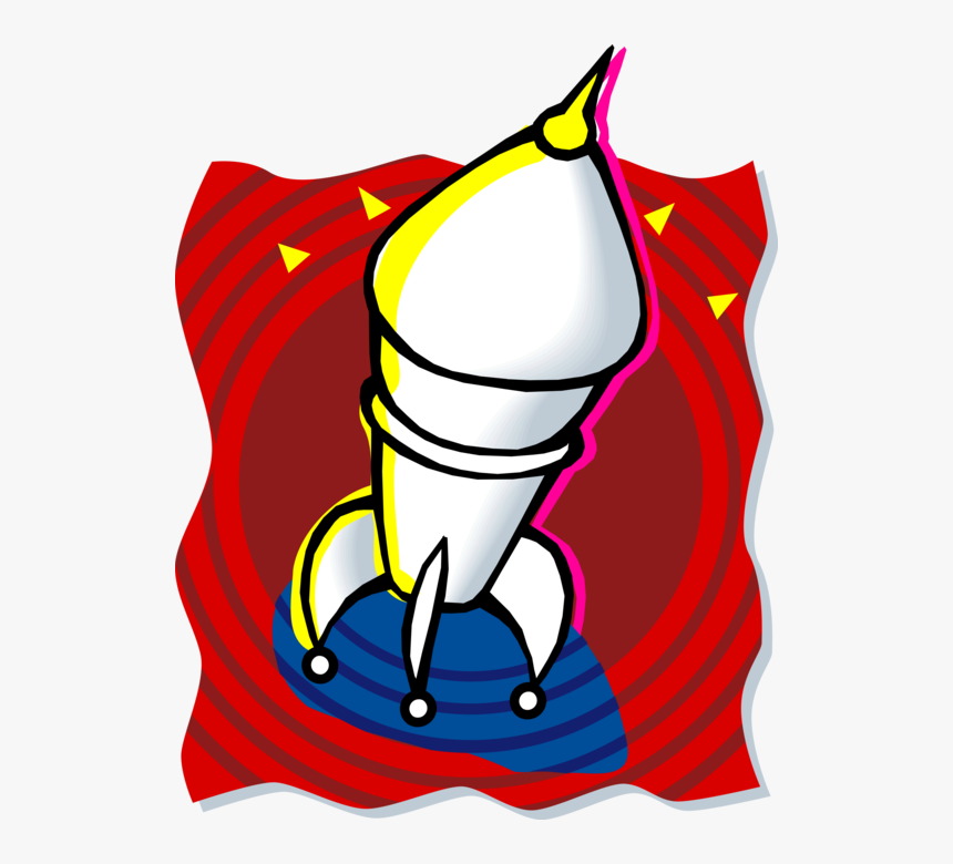 Rocketship Vector Rocket Blast, HD Png Download