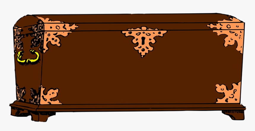 Chest, Wood, Brown, Antique, Old, Box, Treasure, Open - Cedar Chest Clipart, HD Png Download