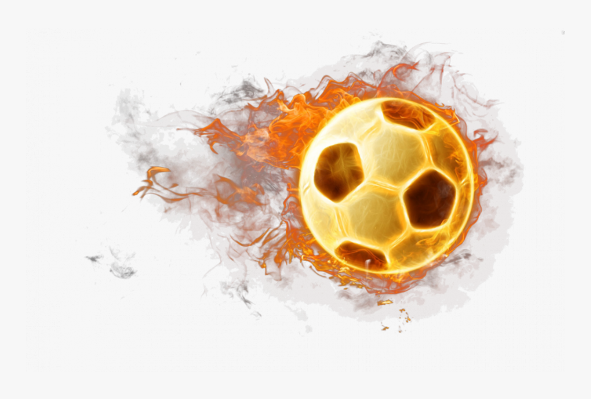 #football #gold #goldenfootball #footballfire #fireball - Soccer Ball With Flames Png, Transparent Png