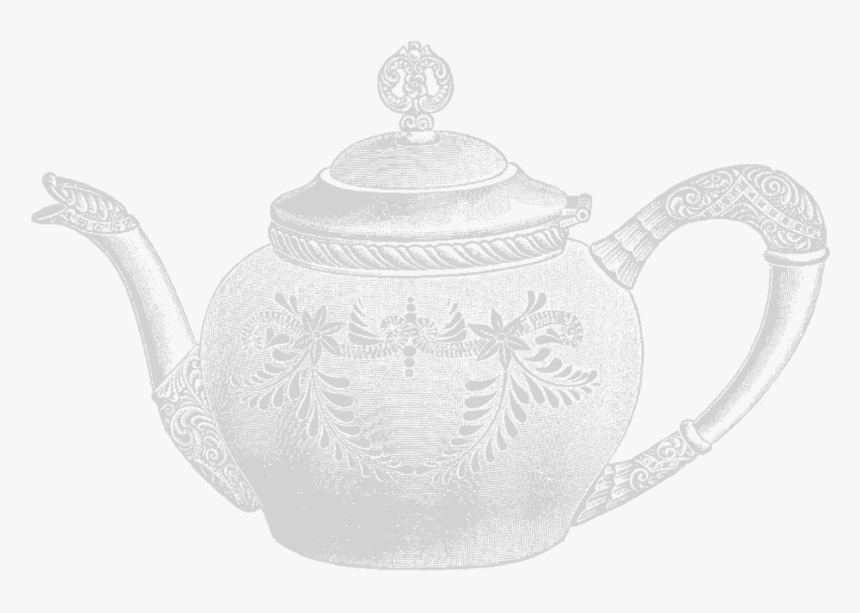Gray Scale Teapot Digital Image - Teapot, HD Png Download