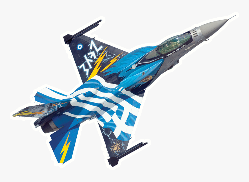 F16 Png -outdoor Vinyl Sticker F16 Hellenic Air Force - General Dynamics F-16 Fighting Falcon, Transparent Png