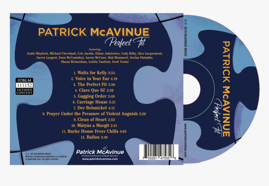 Perfect Fit Cd Back Bandcamp - Patrick Mcavinue Perfect Fit, HD Png Download
