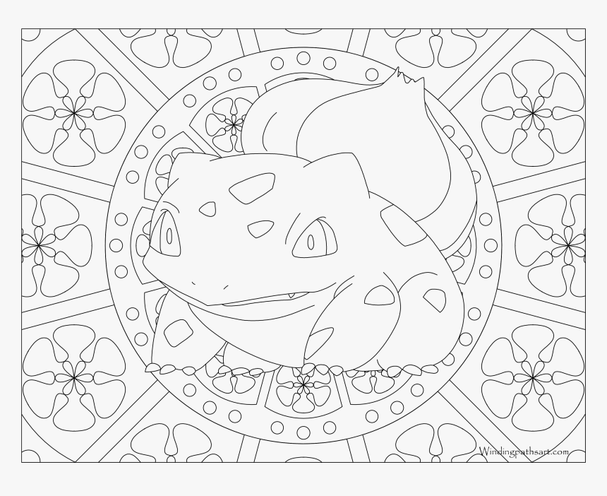 Pokemon Adult Coloring Sheet, HD Png Download