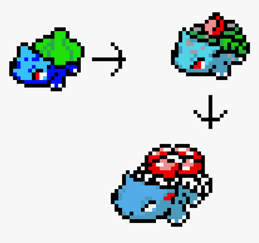 Transparent Bulbasaur Clipart - Pokemon Pixel Art Venusaur, HD Png Download