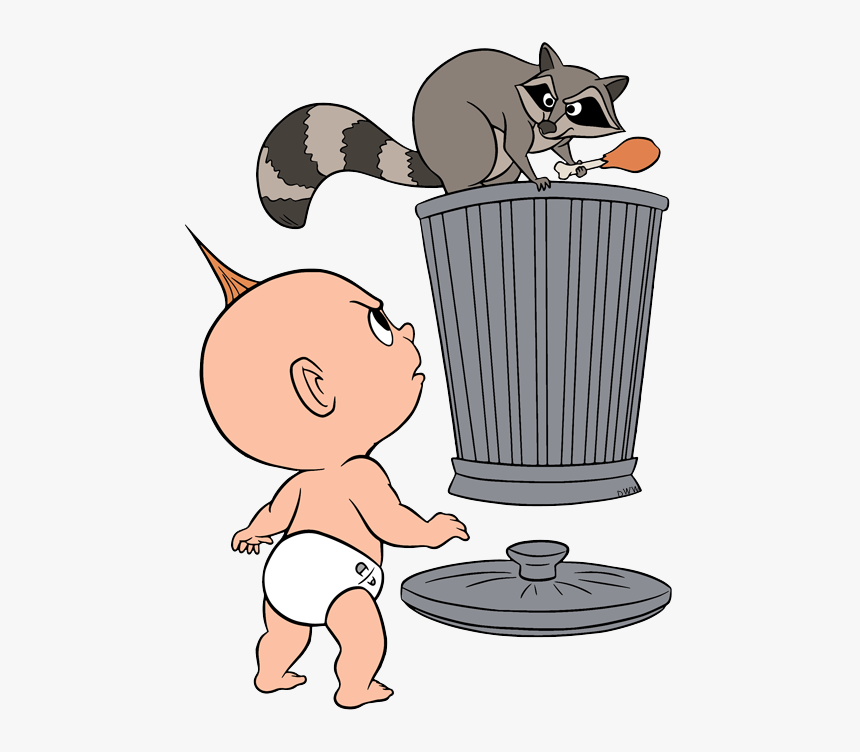 Baby Jack Jack Jack Jack, Racoon In Garbage Can - Jack Jack And Racoon, HD Png Download