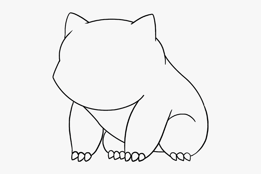 How To Draw Bulbasaur - Black And White Drawing A Bulbasaur, HD Png Download