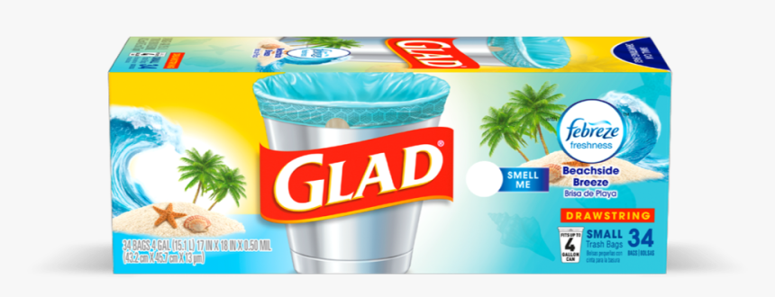 Beachside Breeze® Small Garbage Bags - Glad Beachside Breeze, HD Png Download