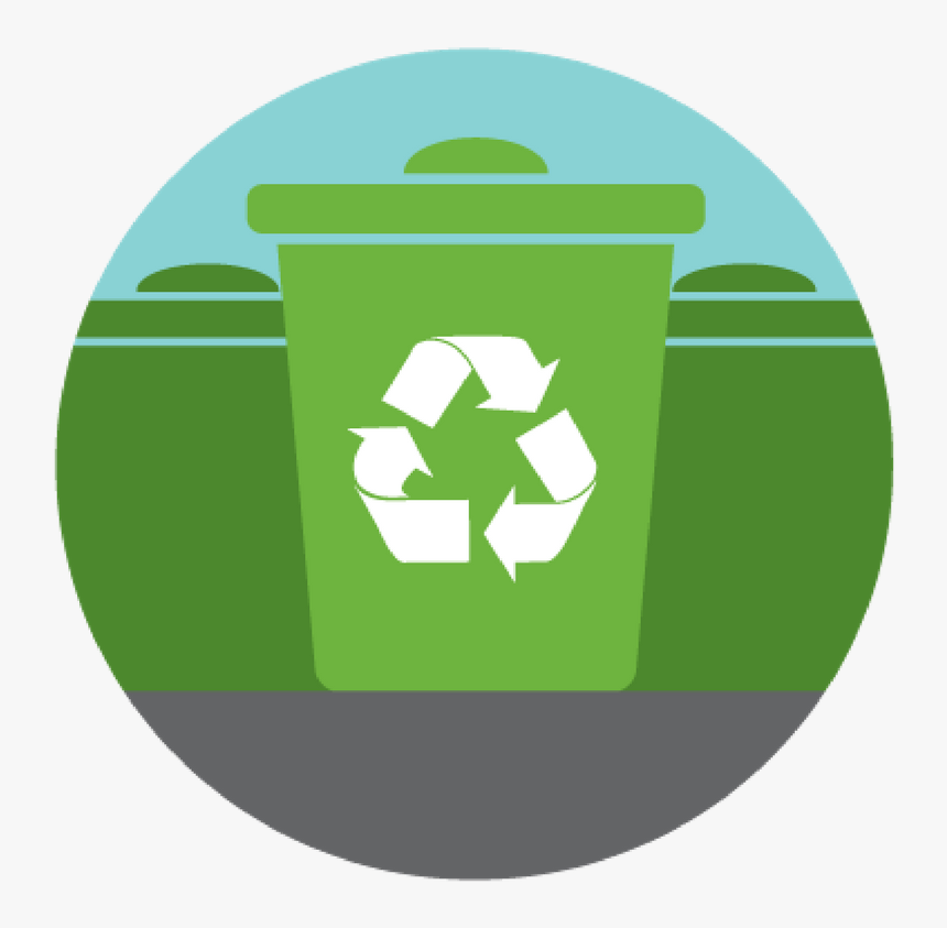 Recycling Logo Green Background, HD Png Download