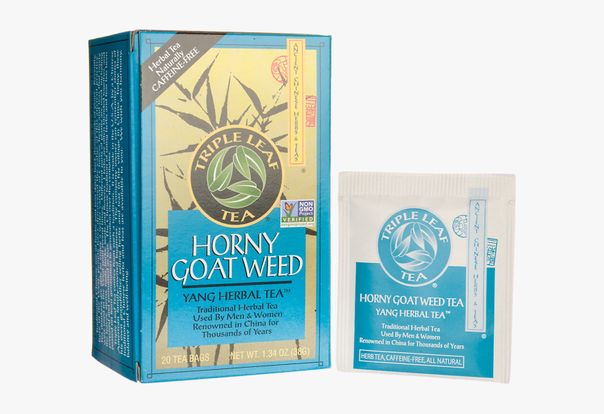 Triple Leaf Tea Horny Goat Weed Tea Caffeine Free 20 - Triple Leaf Tea Blood Pressure, HD Png Download