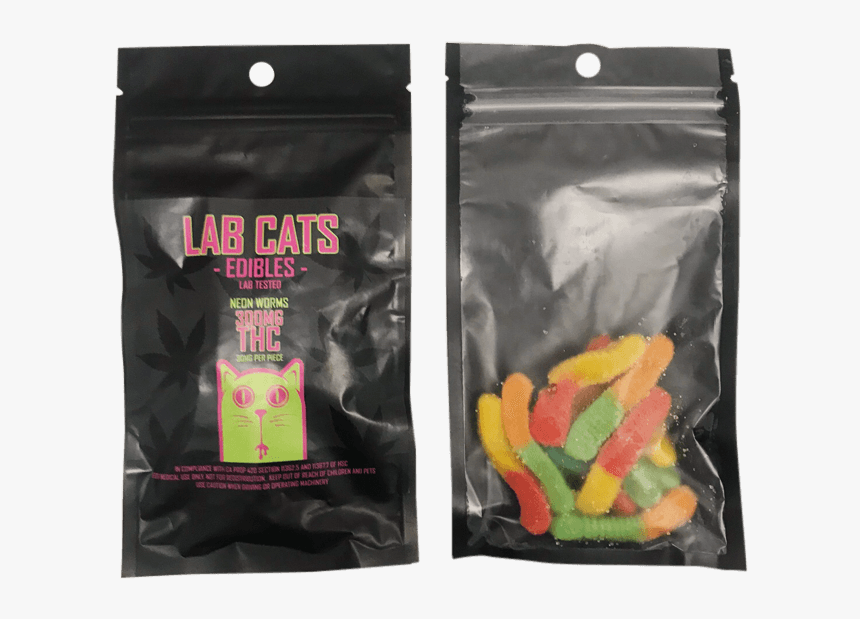 Lab Cats Edibles Neon Worms, HD Png Download