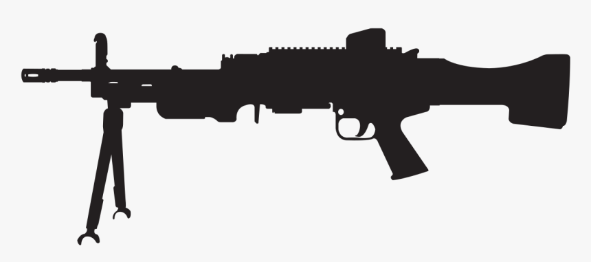 H&k Mg4 Silhouette - Machine Gun Silhouette Png, Transparent Png