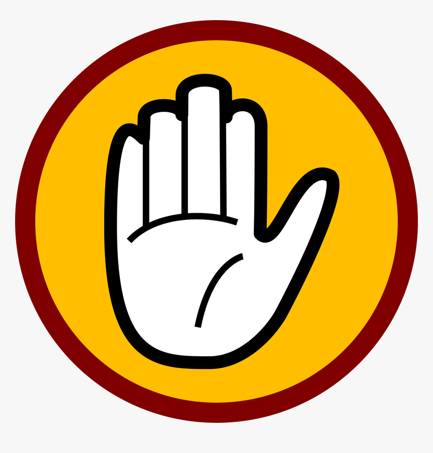 Stop Hand Logo Yellow, HD Png Download