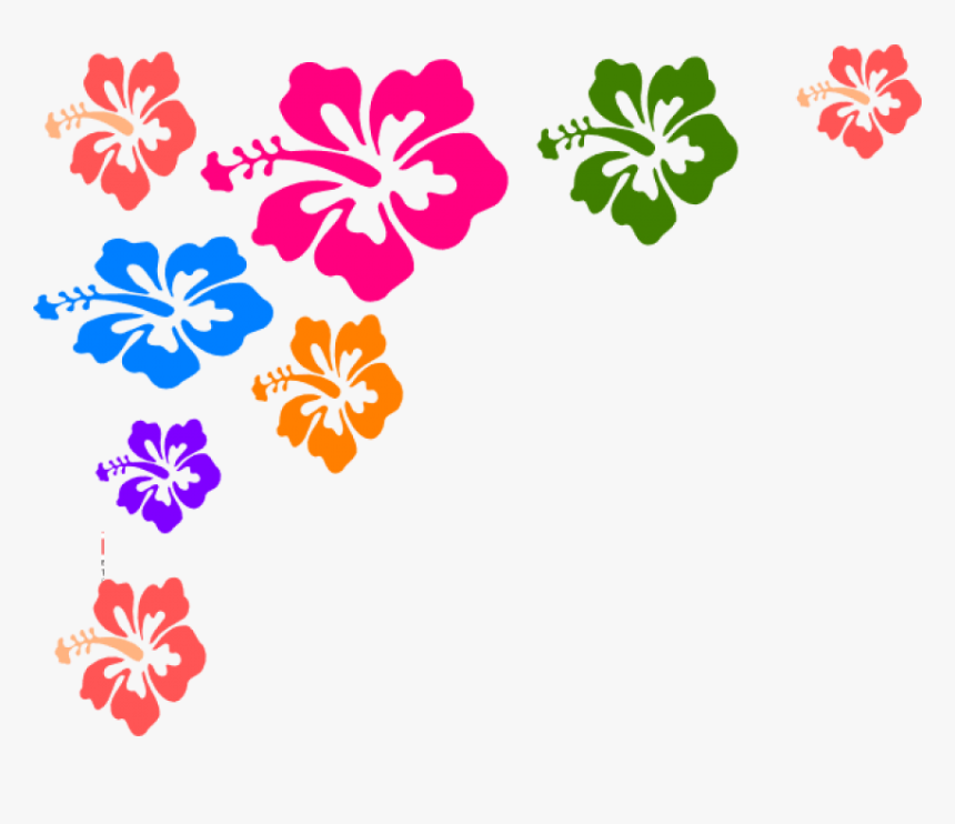 Free Png Colorful Floral Corner Borders Png Png Image - Vector Colorful Flowers Png, Transparent Png