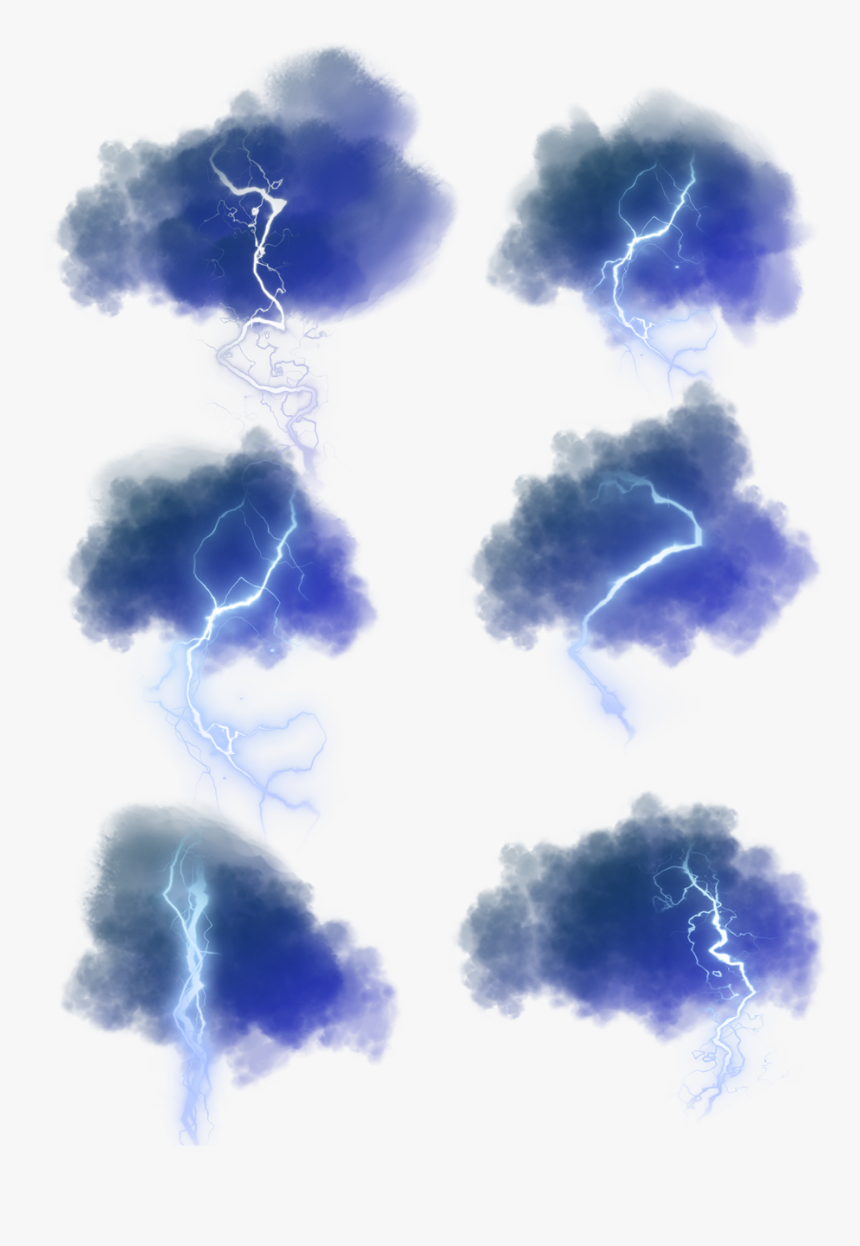 Blue Lightning Dark Glowing Png And Psd - Dark Blue Glowing Png, Transparent Png
