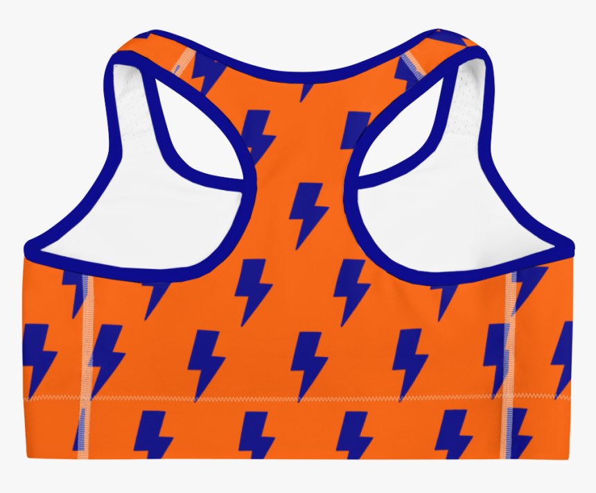 Orange & Blue Lightning Bolts Sports Bra - Bahamas Flag Sports Bra, HD Png Download
