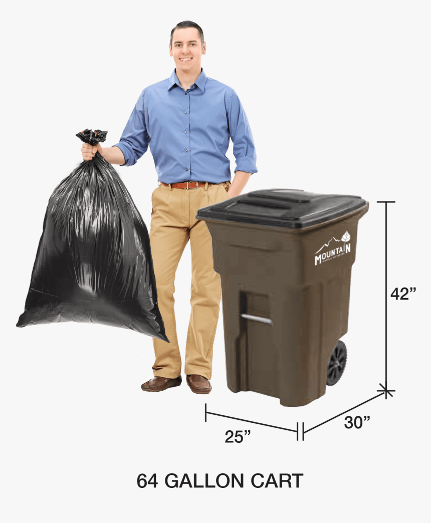 Mwr Residential - 64 Gallon Trash Can Dimensions, HD Png Download