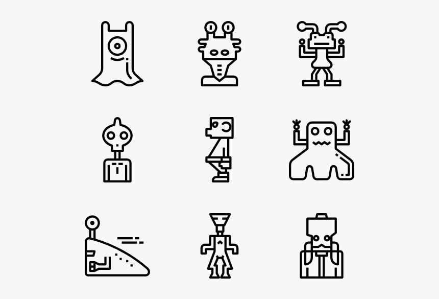 Alien & Ufo - Illustration, HD Png Download